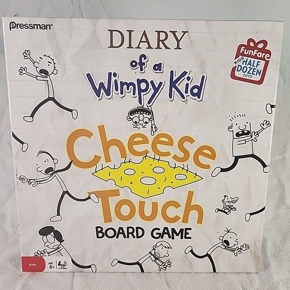 Diary of a Wimpy Kid Cheese Touch Board Game COMPLETE Pressman 2010 3-6 Players